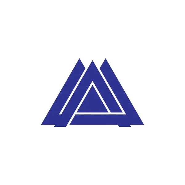Lettre am triangle géométrique logo vecteur — Image vectorielle