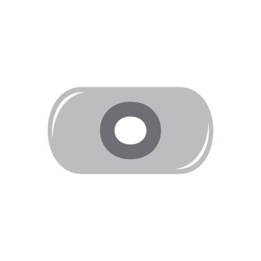 daire şekli kapsül sembolü logo vektörü