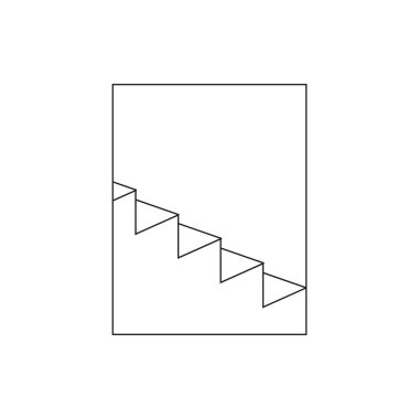 merdiven 3d çizgileri sanat sembolü logo vektörü