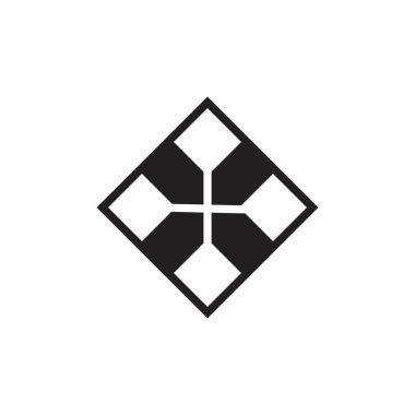 kare ok işaretleme merkezi logo vektörü