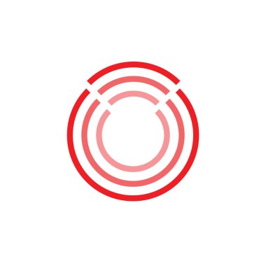 daire çizgili grafik tasarım logo vektör