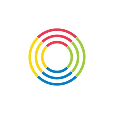 daire çizgili grafik tasarım logo vektör