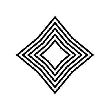 çizgili kare geometrik çizgi sanat logosu vektör