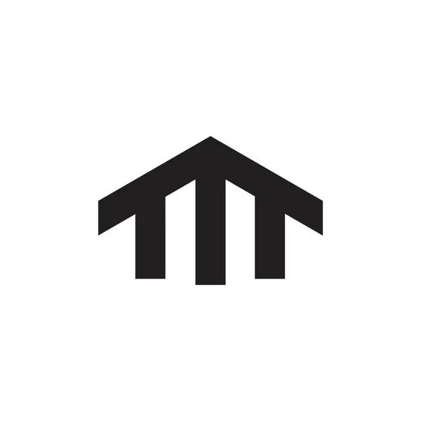 Seta forma de telhado símbolo logotipo vetor —  Vetores de Stock