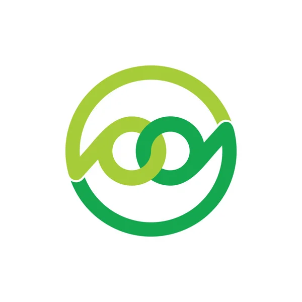 Abstrait lien chaîne chevauchement logo vecteur — Image vectorielle