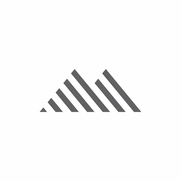Çizgili geometrik üçgen dağ logosu vektör — Stok Vektör