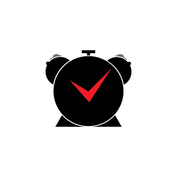 Horloge Wake check Mark design symbool vector — Stockvector