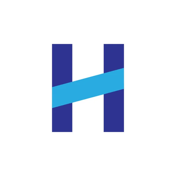 Harf h basit geometrik logo vektör — Stok Vektör