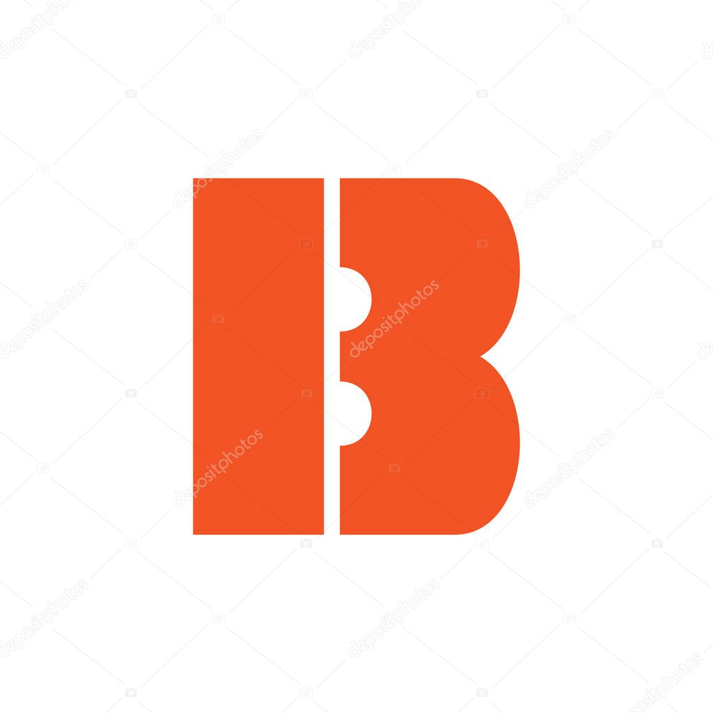 letter b 13 simple symbol logo vector