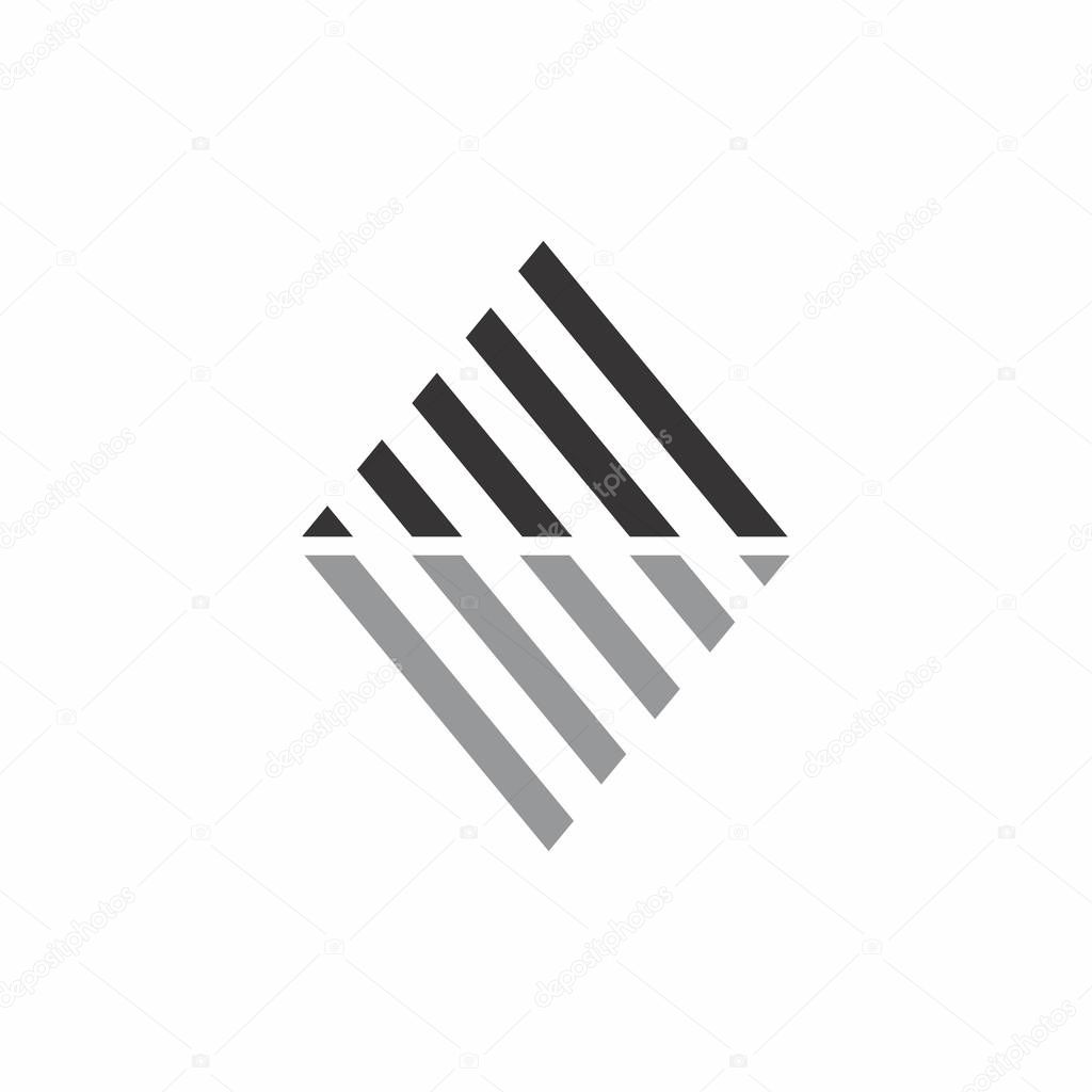 stripes geometric triangle mountain logo vector