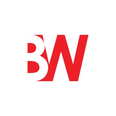 harf bw basit geometrik logo vektör