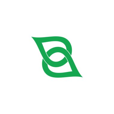 bağlantılı yaprak basit tasarım logo vektör