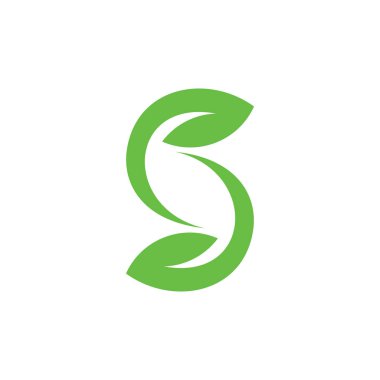 mektup basit geometrik yaprak eğrileri basit logo