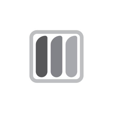 üç çizgili kare degrade logo vektörü