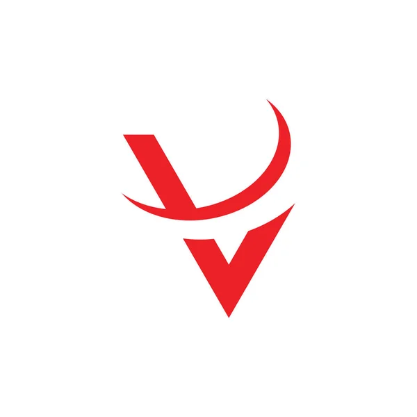 Buchstabe v Bewegung einfacher Logo-Vektor — Stockvektor