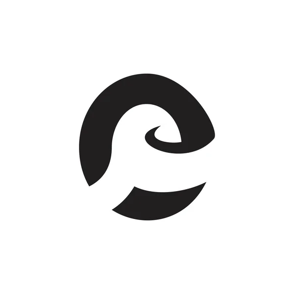 Letter e eenvoudige geometrische logo vector — Stockvector