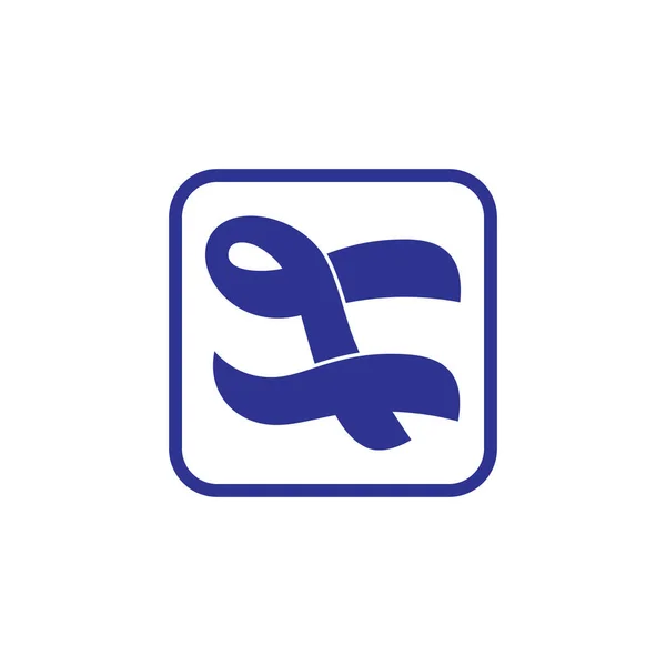 Abstrait lettre t courbes ruban design logo vecteur — Image vectorielle