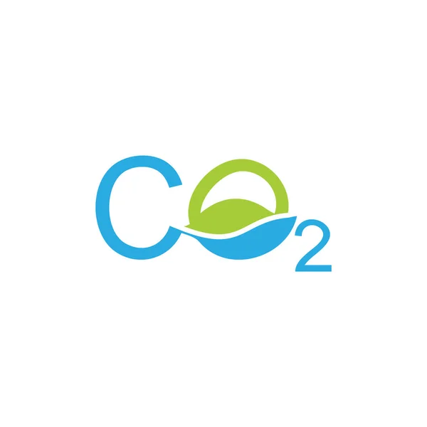 CO2 litery kształt liść logo symbol wektor — Wektor stockowy