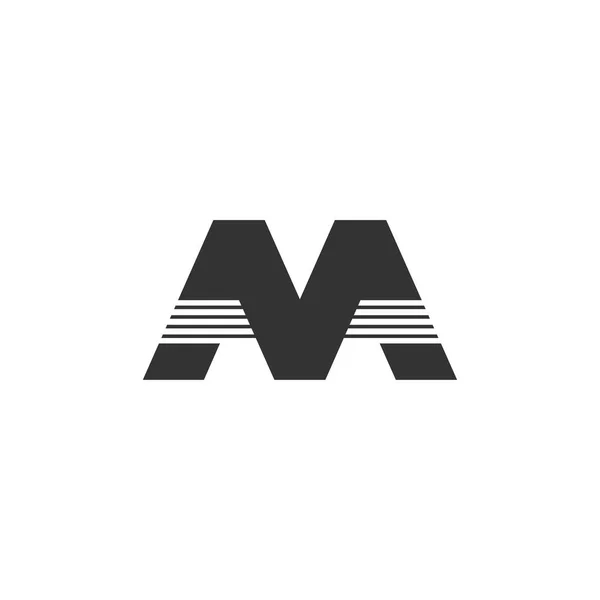 Геометрический вектор логотипа буквы m — стоковый вектор