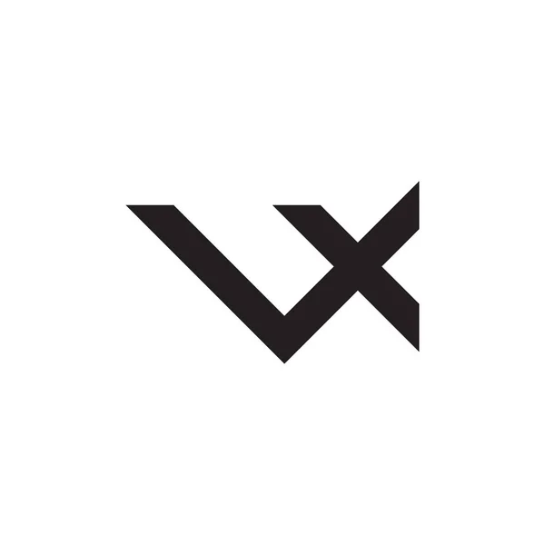 Letra vx vetor de logotipo geométrico simples — Vetor de Stock