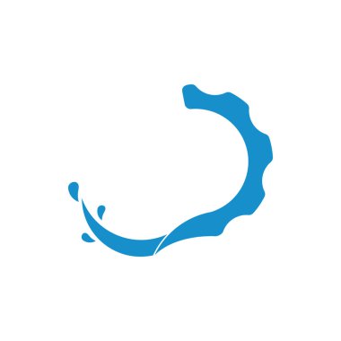 su çarkı makine sıçrama endüstriyel logo vektör