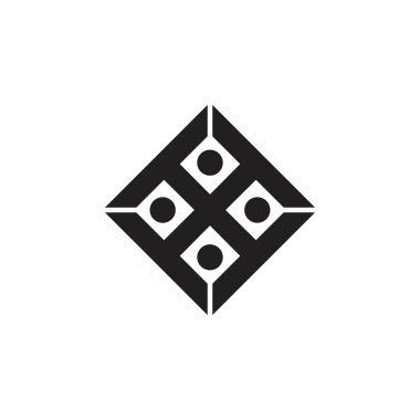 kare geometrik çizgi noktalar logo vektör