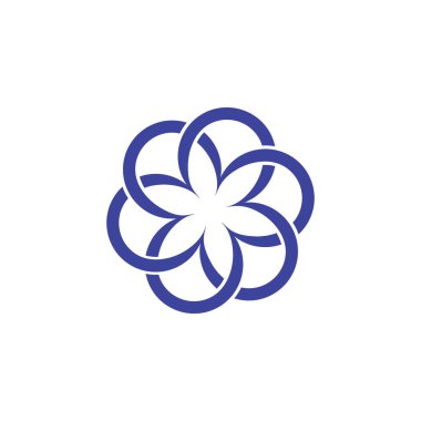 çiçek eğrileri yıldız sembolü logo vektör