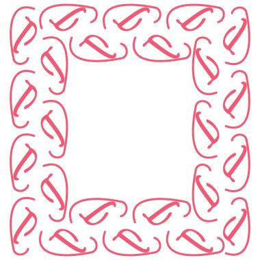 sandalet çerçeve dekorasyon vektörü