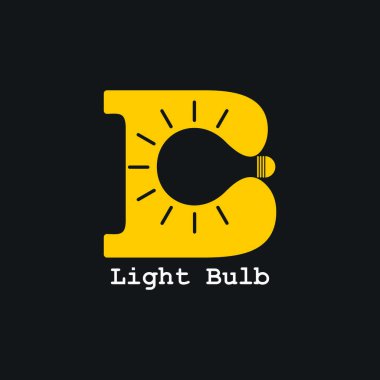 mektup b ampul tasarım vektörü