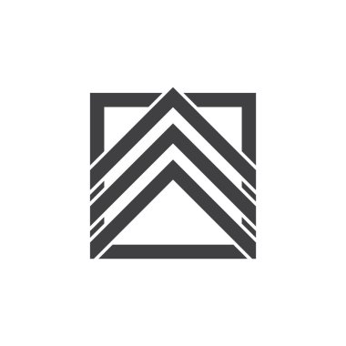çizgili çatı geometrik logo vektör