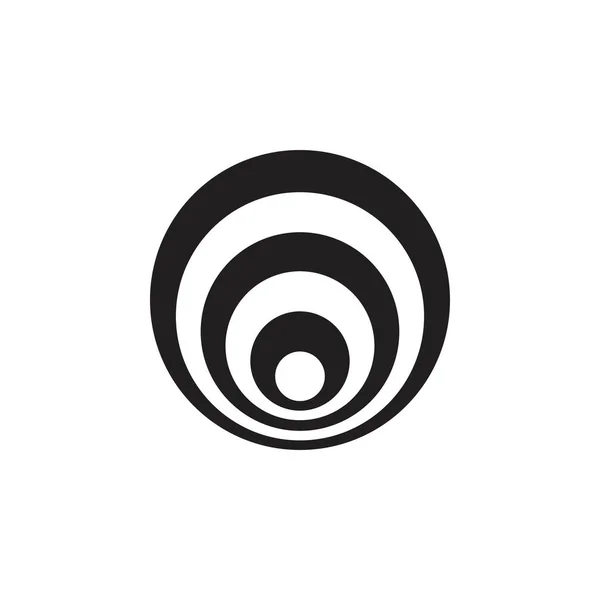 Listras hipnóticas círculo design símbolo logotipo vetor — Vetor de Stock