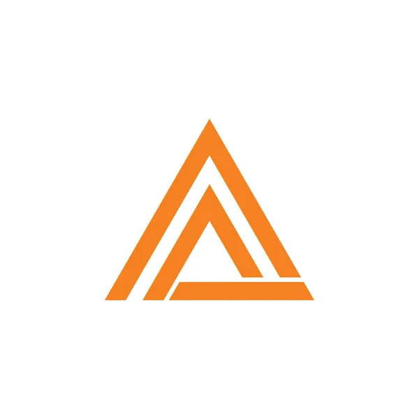 Listras triângulo vinculado logotipo da linha geométrica — Vetor de Stock