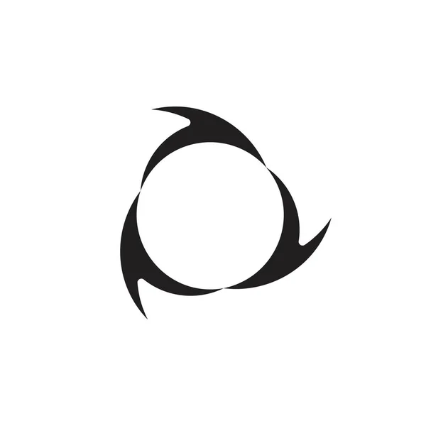 Cerc săgeată curbe mișcare simbol logo vector — Vector de stoc
