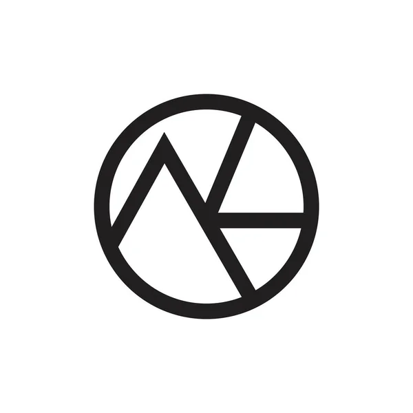 Litera AK proste geometrycznej linia logo wektor — Wektor stockowy