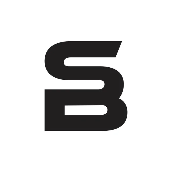 文字 sb シンプルリンク幾何学的ロゴ ベクトル — ストックベクタ
