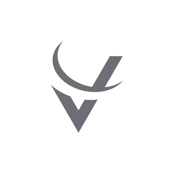 Letra v corte movimento geométrico logotipo vetor — Vetor de Stock