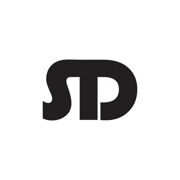 Letra s t d símbolo logo vector — Vector de stock