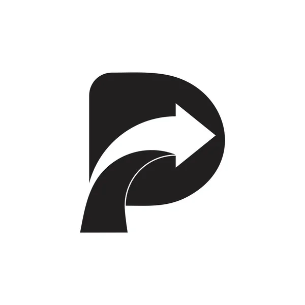 Lettre Géométrique Flèche Logo Vecteur — Image vectorielle
