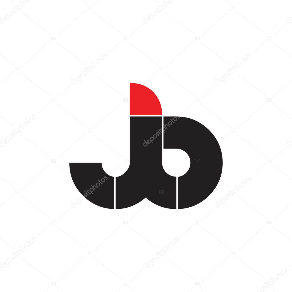 letter jb simple loop logo vector