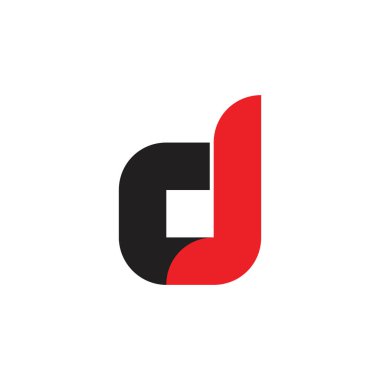 mektup cd basit geometrik kare logo vektör