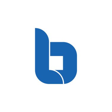 mektup bo basit geometrik kare logo vektör