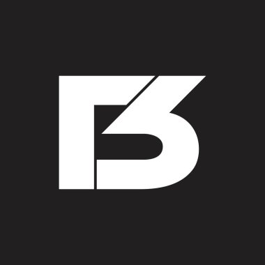 soyut harf rb geometrik basit logo