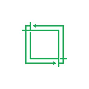 Daire okları simge vektör kare çerçeve