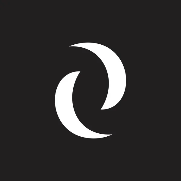Δύο καμπύλες απλή κίνηση κύκλο γεωμετρικά λογότυπο φορέα — Διανυσματικό Αρχείο