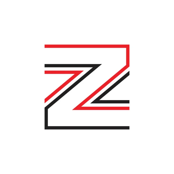Letra z líneas geométricas cuadradas flechas logo vector — Vector de stock