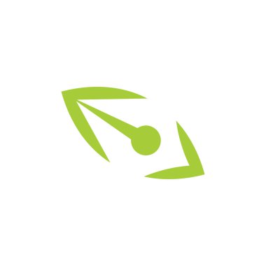 kalem yazar basit yaprak geometrik logo vektör