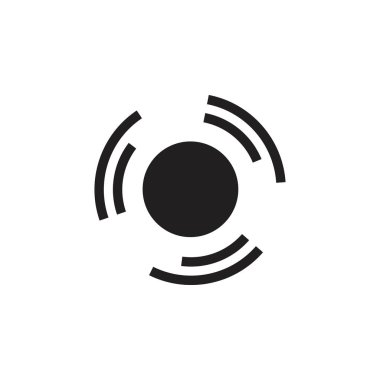 daire ses dalgaları hareket tasarım logo vektör