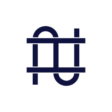 harf nh soyut çizgi geometrik logo vektör