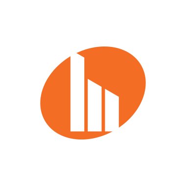 basit bina silueti iş grafik kavram vektörü