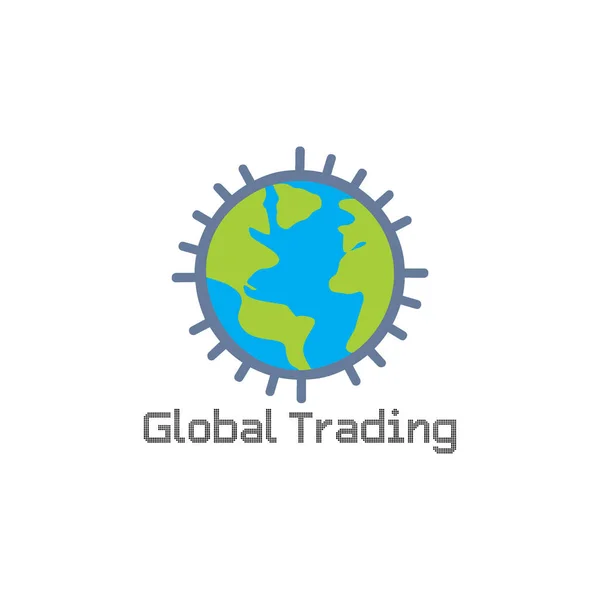 Global Tall Building World Design logo vector — Stockvector